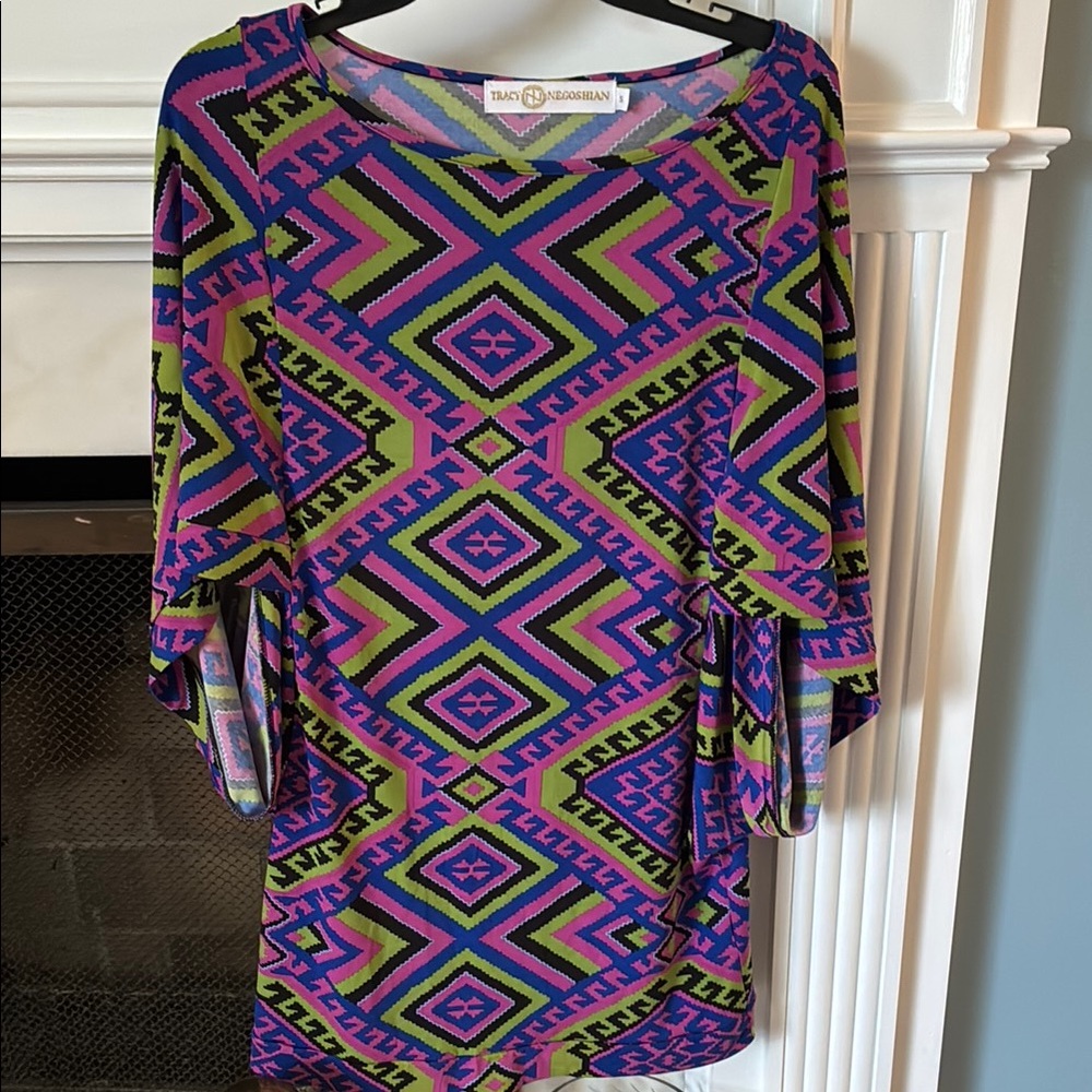 Tracy Negoshian Vibrant Geometric Long tunic